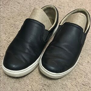 UGG Black and White Slip-On Loafers